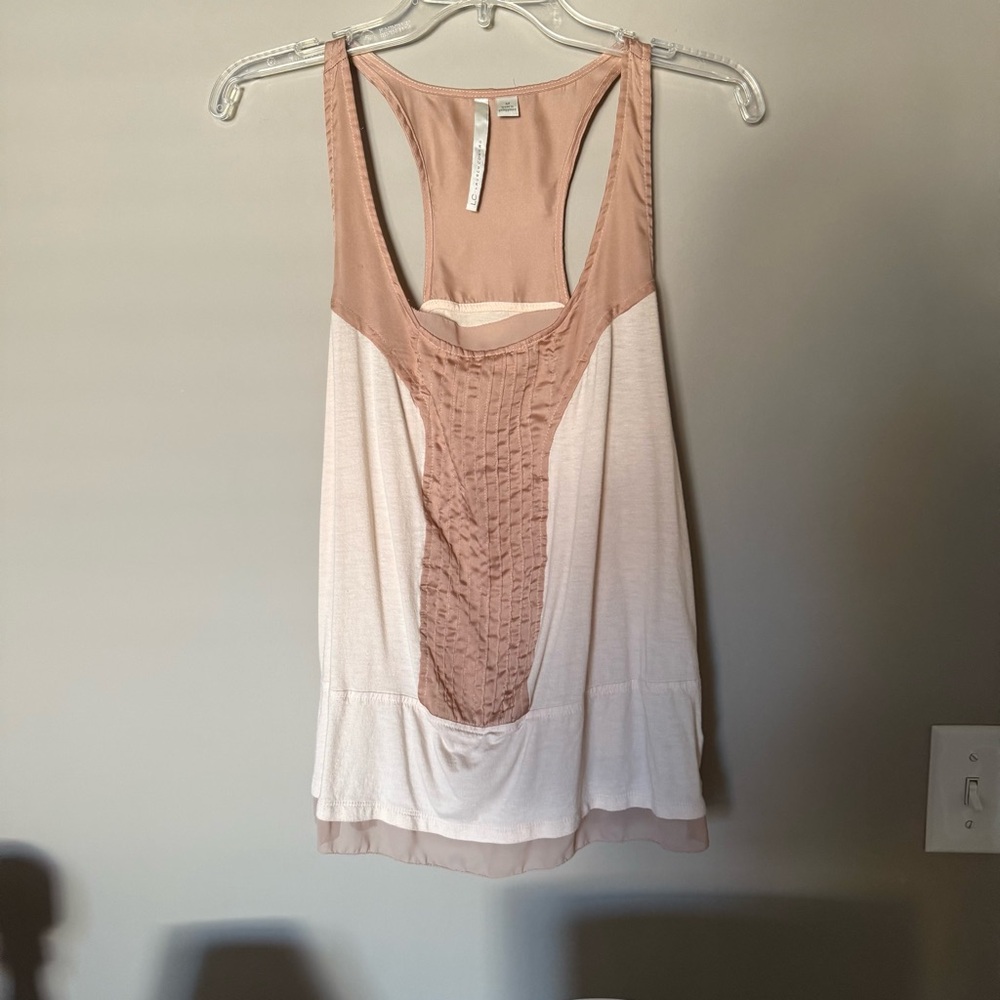 Lauren Conrad Blush & Champagne Boho Tank Top Medium